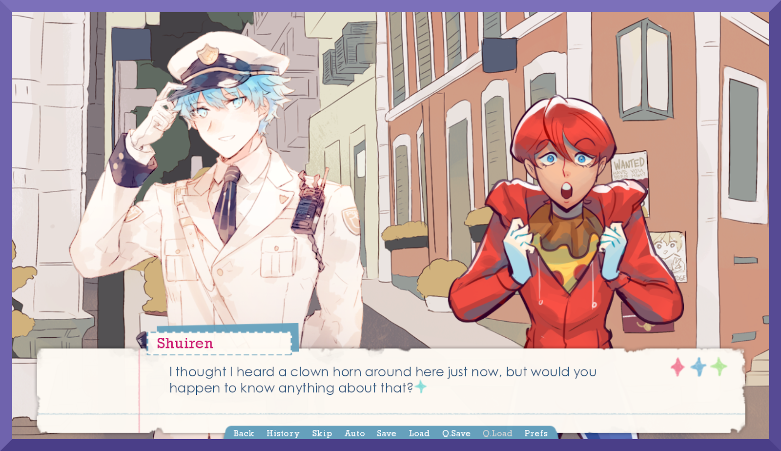 Decorated screenshot of Shuiren and Pizzaro without clown makeup from "Project Pizzaro Deep Dish"