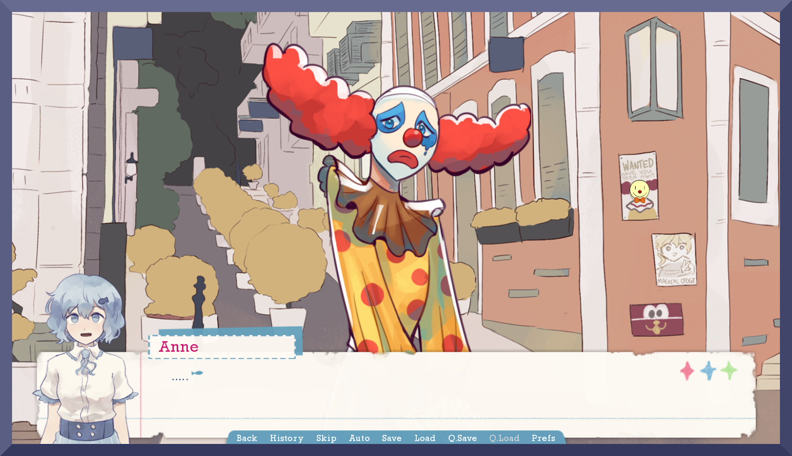Decorated screenshot of Pizzaro the pizza clown and Anne Chovy from “Project Pizzaro Deep Dish.”