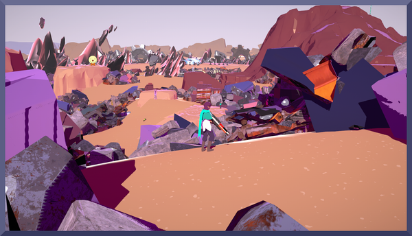 Screenshot of gameplay from "Desert Angels" by Folding Star.